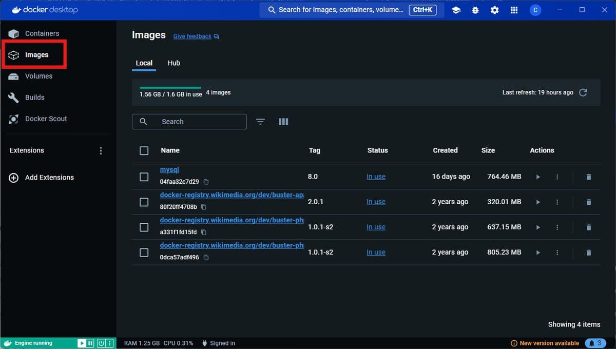 docker image