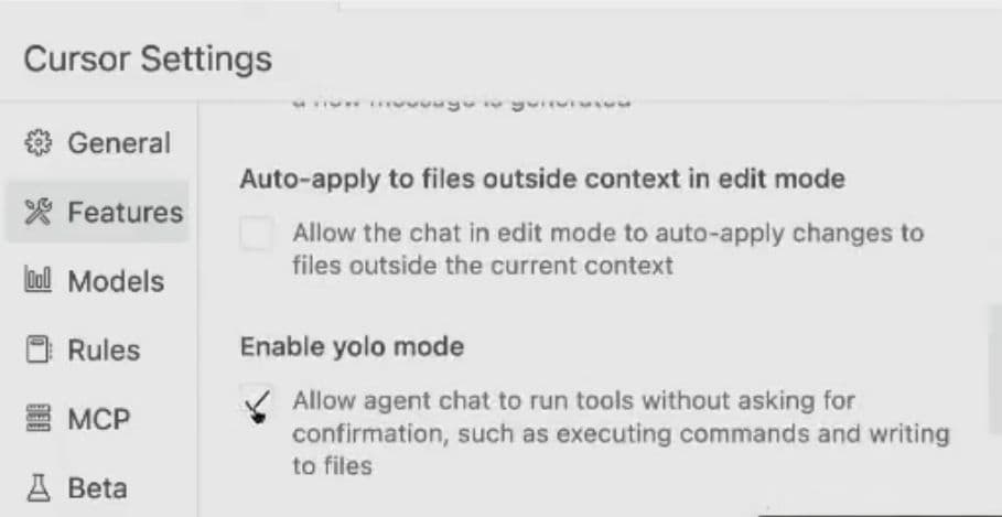Yolo mode